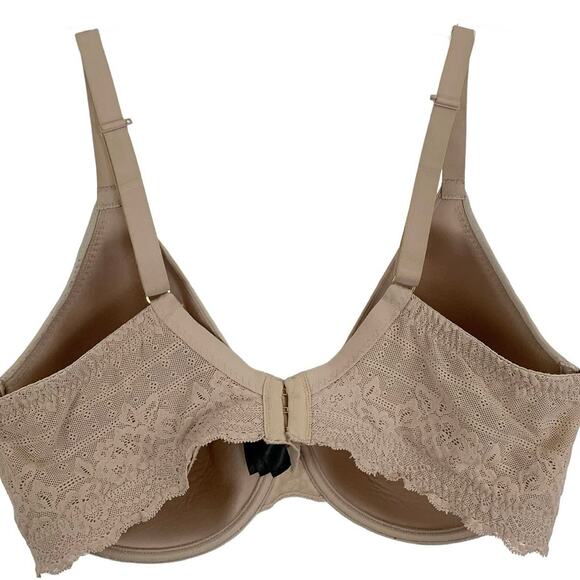 Natori Bra Padded Underwire Lace Adjustable Straps Brown Nude Women Size 38G - Picture 3 of 4
